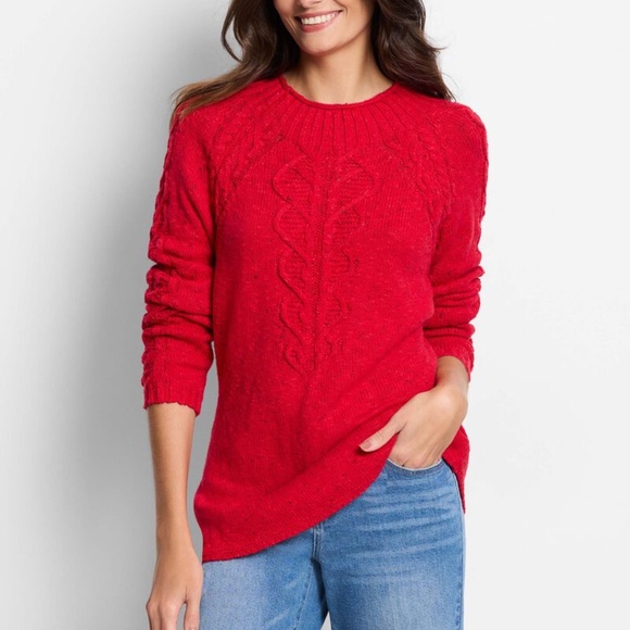 NEW Nic + Zoe FEMME CABLE SWEATER - size XXL - Picture 1 of 4